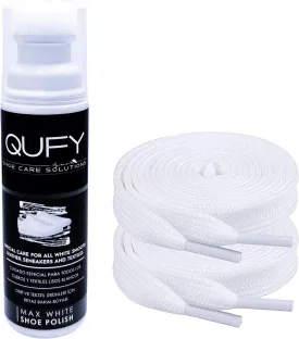 White Shoe Polish for Sneakers Leathers and Textiles with 1 Pair Shoelace