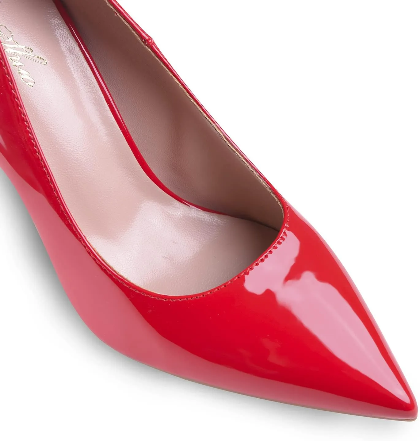 Women High Heels,3.94 inch/10cm Stiletto Pumps Sexy Pointed Toe Patent Leather Slip On High Heel Dress Evening Party Pump Shoes