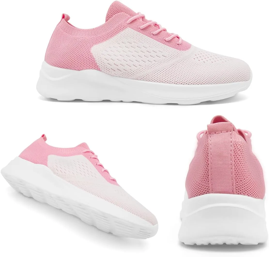 Womens Walking Shoes Tennis Slip On Sneakers Running Sport Workout Gym Shoes Athletic Non Slip Breathable Lightweight Fashion Casual Black US 6 to US 11.5