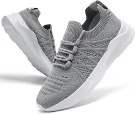 Womens Walking Shoes Tennis Slip On Sneakers Running Sport Workout Gym Shoes Athletic Non Slip Breathable Lightweight Fashion Casual Black US 6 to US 11.5