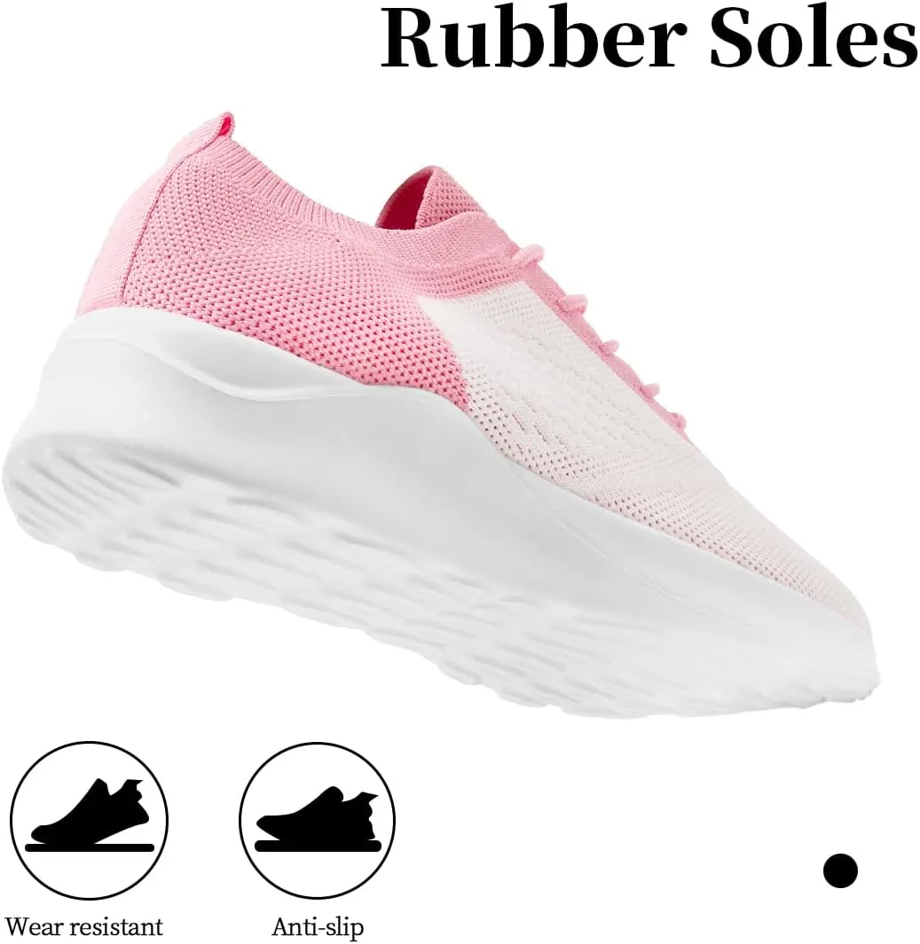 Womens Walking Shoes Tennis Slip On Sneakers Running Sport Workout Gym Shoes Athletic Non Slip Breathable Lightweight Fashion Casual Black US 6 to US 11.5
