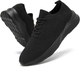 Womens Walking Shoes Tennis Slip On Sneakers Running Sport Workout Gym Shoes Athletic Non Slip Breathable Lightweight Fashion Casual Black US 6 to US 11.5