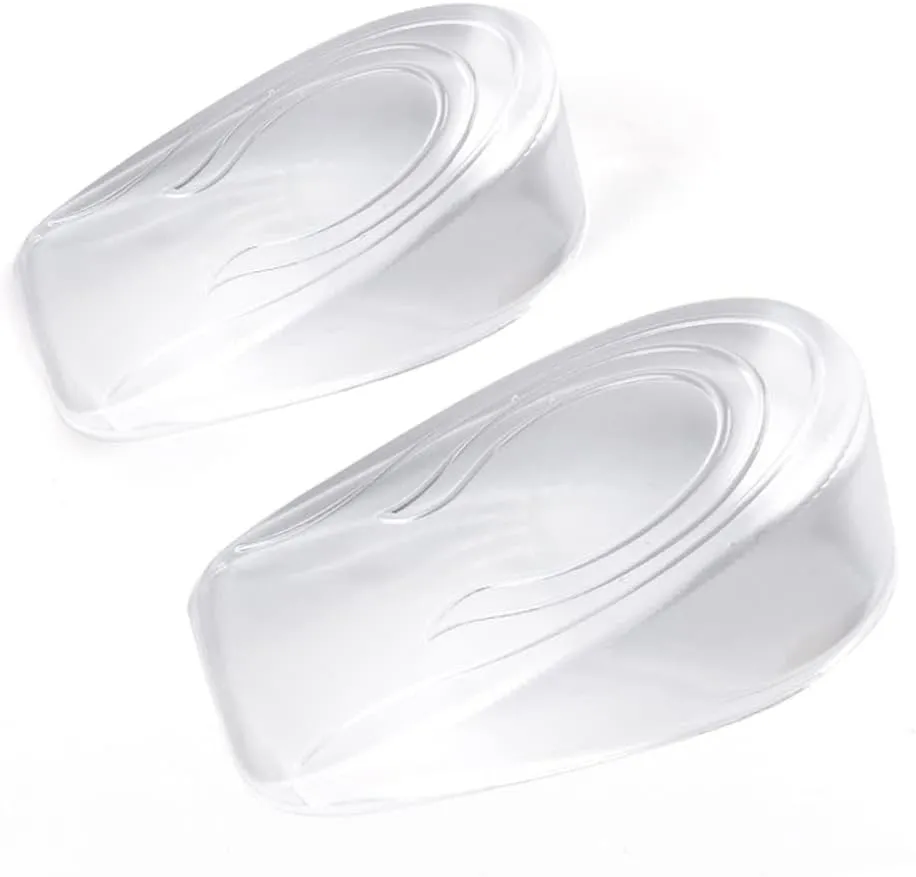 XINIFOOT Height Increase Insole (1 Pair) Gel Heel Cushion Pads Inserts, Invisible Silicone Insole 0.4 inch/0.8 inch/1.2 inch Height Lift Shoes Pads for Men, Women, Unisex-Adults, 1.2 inch